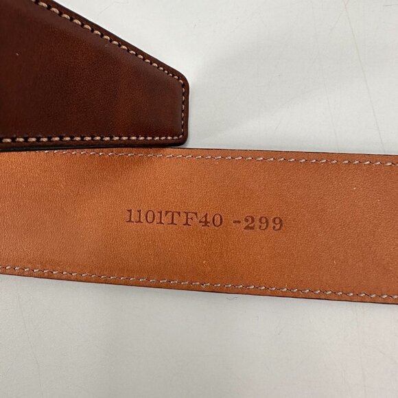 Trafalgar Brown Cortina Leather Easton Business Silver Buckle Classic 38 Belt - Picture 9 of 10